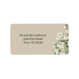 Daisy Wildflower Boho Address Label Adressaufkleber