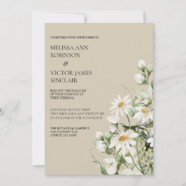 Daisy Wildflower Boho Wedding Invitation Einladung