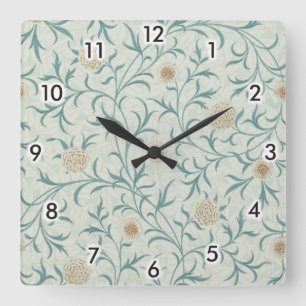 Daisy, William Morris Quadratische Wanduhr