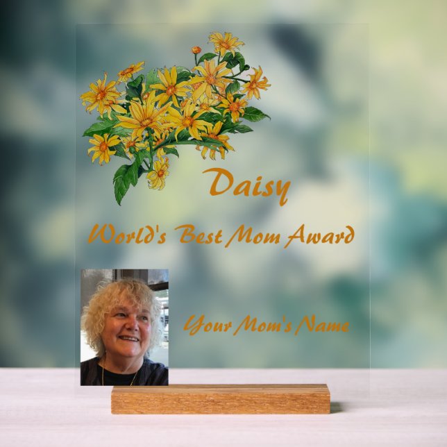 Daisy World's Best Mama Award Acrylschild (Neutral)