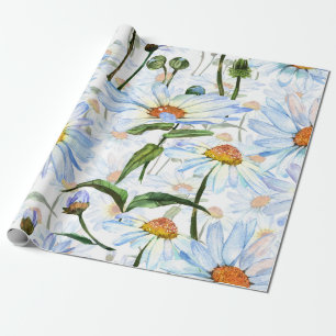 Daisy Wrapping Paper Blume White Geschenkpapier
