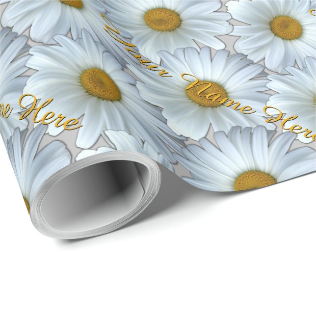 Daisy Wrapping Paper Personalisiert Gift Paper Geschenkpapier (Rolleneckpunkt)