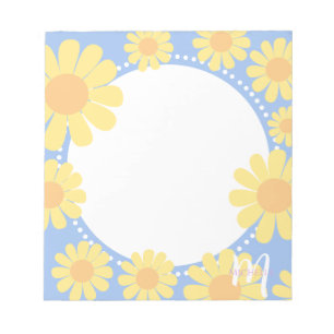 Daisy Yellow Blue Notizblock