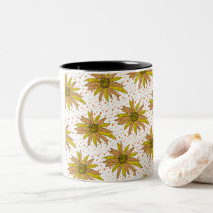 Daisy Yellow Blume Malerei Bouquet Kaffee Tasse