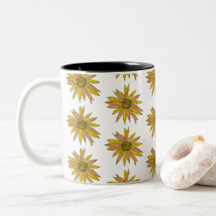 Daisy Yellow Blume Malerei Bouquet Kaffee Tasse