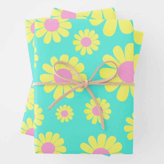 Daisy Yellow Green Geschenkpapier Set (Beispiel)