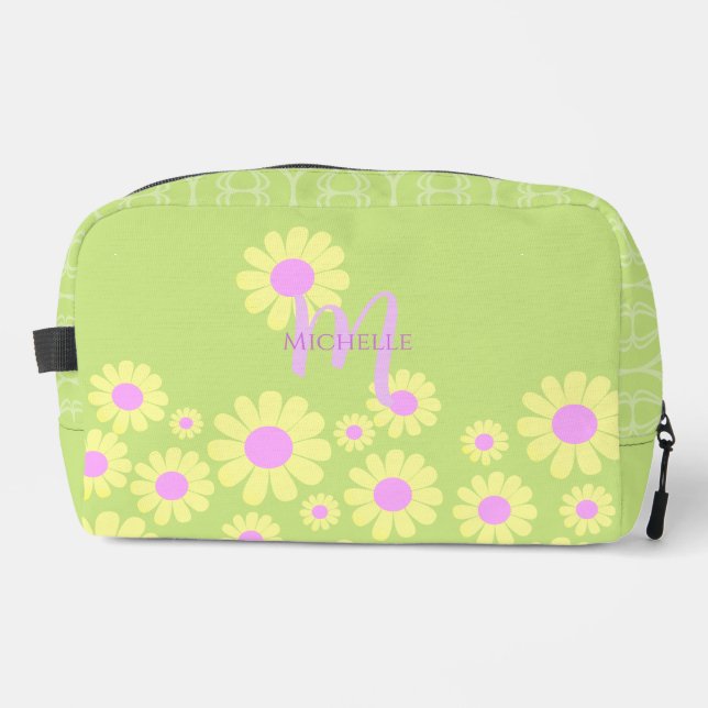 Daisy Yellow Limon Waschbeutel (Vorderseite)