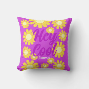 Daisy Yellow Magenta Kissen
