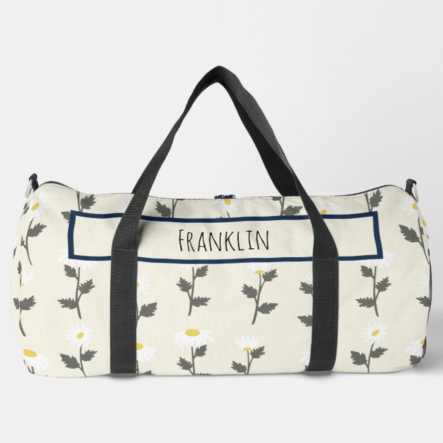 Daisy Zeichnend I Individuelle Name Duffle Bag (Vorderseite)
