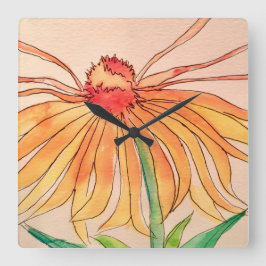 Daisyclock Quadratische Wanduhr