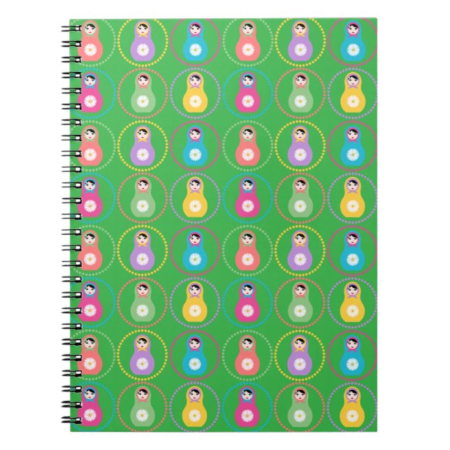Daisyflower Matryoshka Notizblock (Vorderseite)