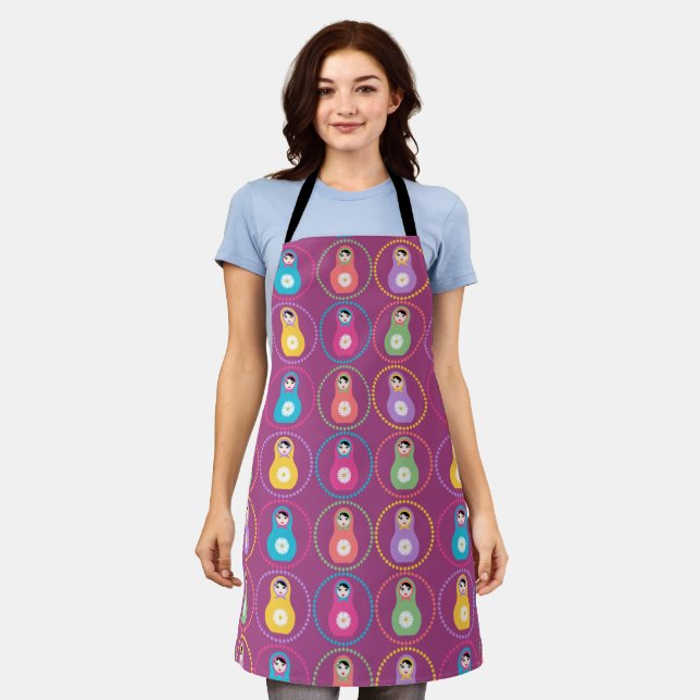 Daisyflower Matryoshka Schürze (Getragen)