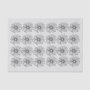Daisys in grau seidenpapier