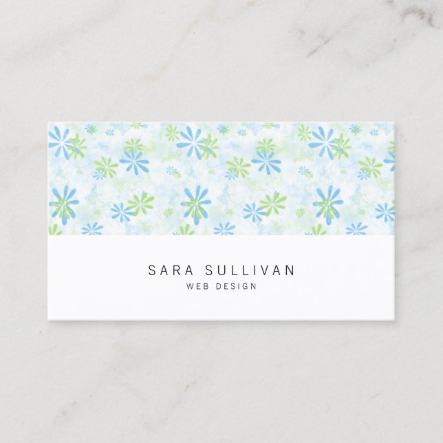 Daity Pastel floral Web Design Business Card Visitenkarte (Vorderseite)