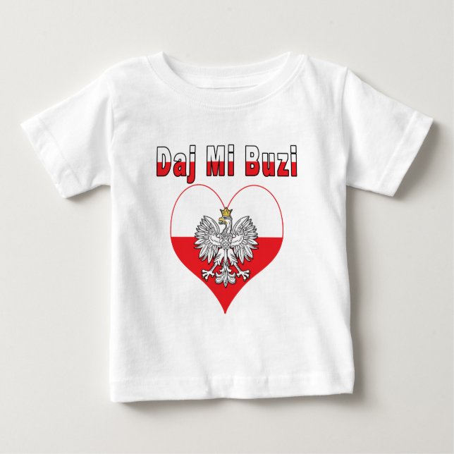 Daj Mi Buzi Eagle Heart Baby T-shirt (Vorderseite)