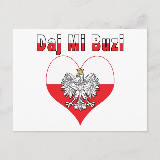 Daj Mi Buzi Eagle Heart Postkarte (Vorderseite)