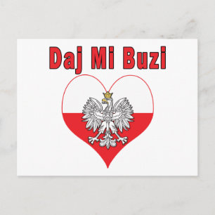 Daj Mi Buzi Eagle Heart Postkarte