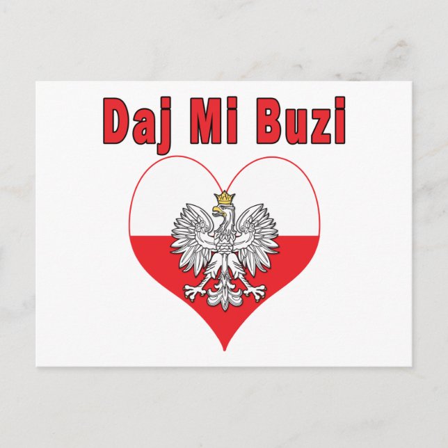Daj Mi Buzi Eagle Heart Postkarte (Vorderseite)