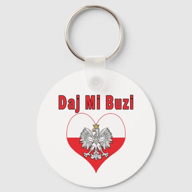 Daj Mi Buzi Eagle Heart Schlüsselanhänger (Vorderseite)