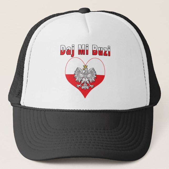 Daj Mi Buzi Eagle Heart Truckerkappe (Vorderseite)