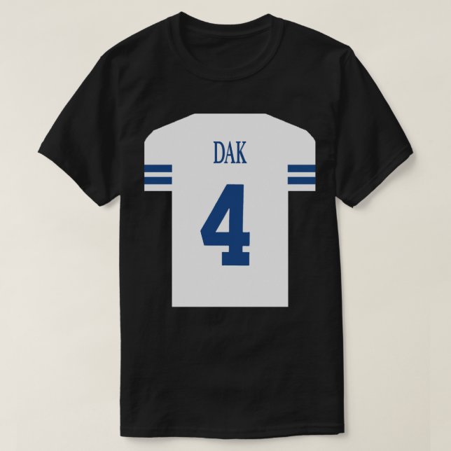 Dak Prescott Jersey Sticker T-Shirt (Design vorne)