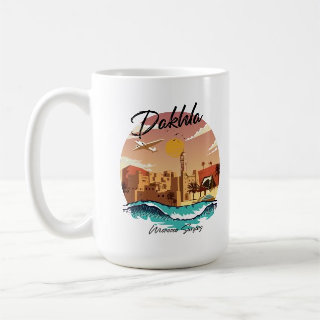 Dakhla morocco surfing kaffeetasse (Links)