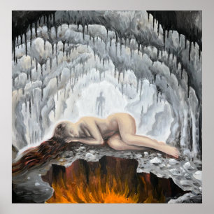 Dakische Göttin in einer Höhle Poster