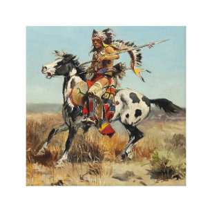 "Dakota Chief" von Charles M Russell Leinwanddruck