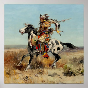 „Dakota Chief“ Western Art von Charles M. Russell Poster