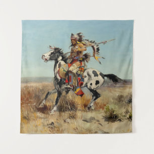 „Dakota Chief“ Western Art von Charles M. Russell Wandteppich