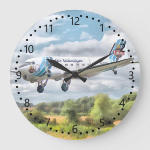 Dakota "Zur Landung freigegeben" Nummer/Minuten An Große Wanduhr