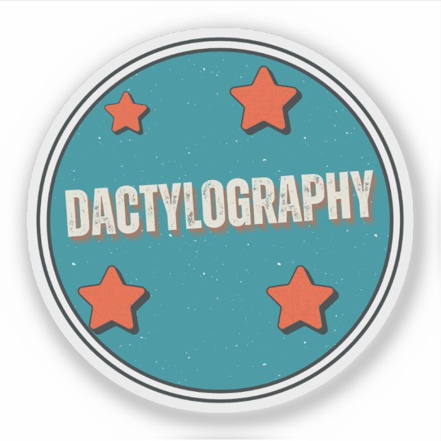 Daktylographie Aufkleber (Vorderseite)