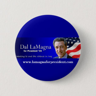 Dal LaMagna für den Präsidentschaftswahlknopf. Button