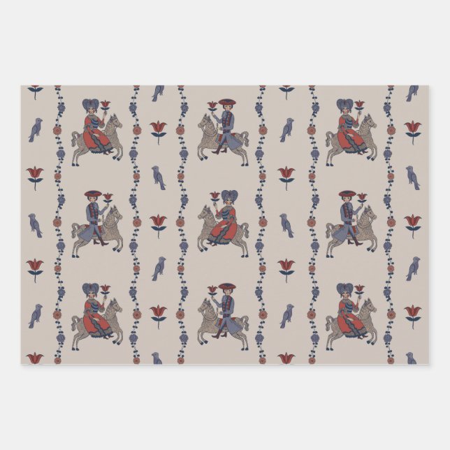 Dala B - Schleifpapier Geschenkpapier Set (Vorderseite)