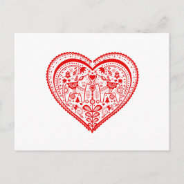 Dala Heart Postkarte