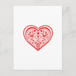Dala Heart Postkarte