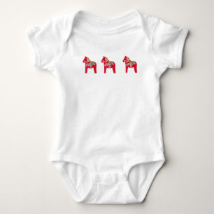 Dala Horse Baby Clothes Strampler