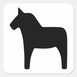 Dala Horse Black Sticker