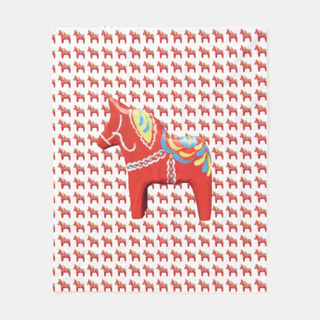 Dala Horse Blanket Fleecedecke (Vorderseite)