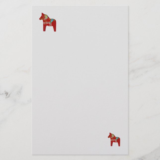 Dala Horse Briefpapier (Vorderseite)