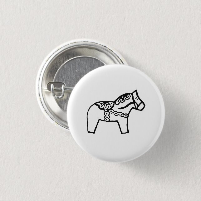 Dala Horse Button (Vorne & Hinten)