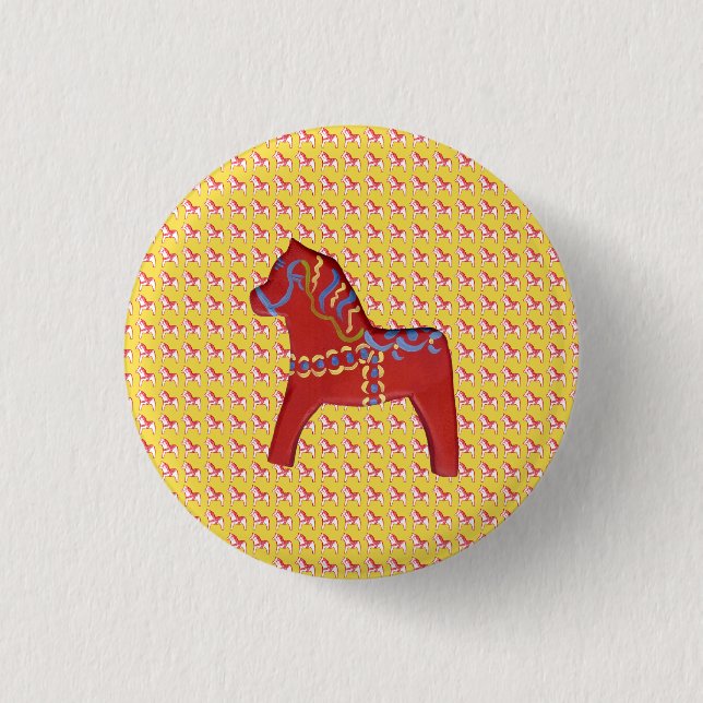 Dala Horse Button (Vorderseite)