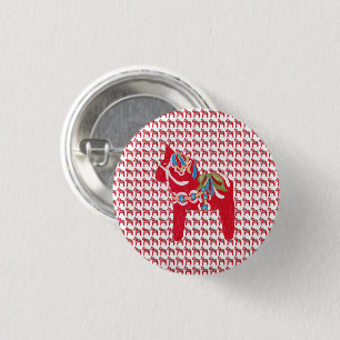 Dala Horse Button