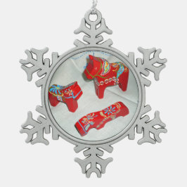 Dala Horse Collection Weihnachten Schneeflocken Zinn-Ornament