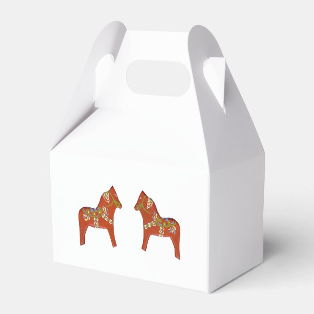 Dala Horse Gastgeschenk Box Geschenkschachtel (Vorderseite)