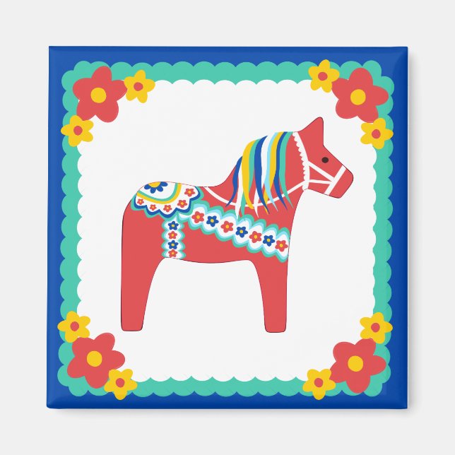 Dala Horse Magnet (Vorne)