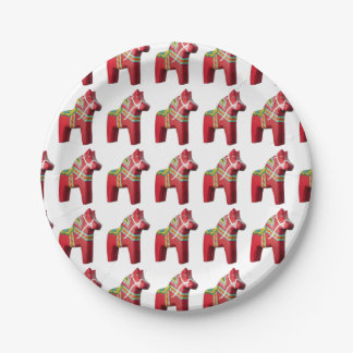 Dala Horse Paper Plate Pappteller
