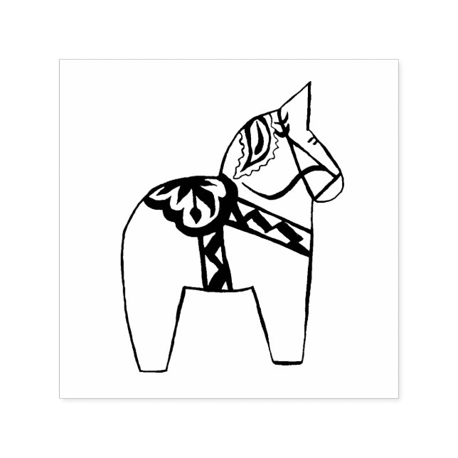 Dala Horse Permastempel (Design)