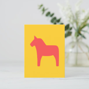 Dala Horse Postcard Postkarte
