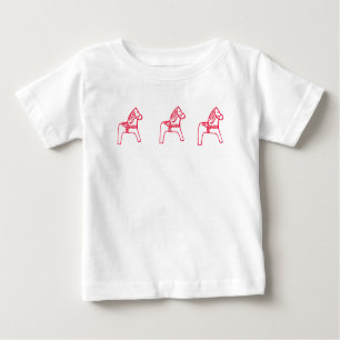 Dala Horse Ruffle Dress Baby T-shirt